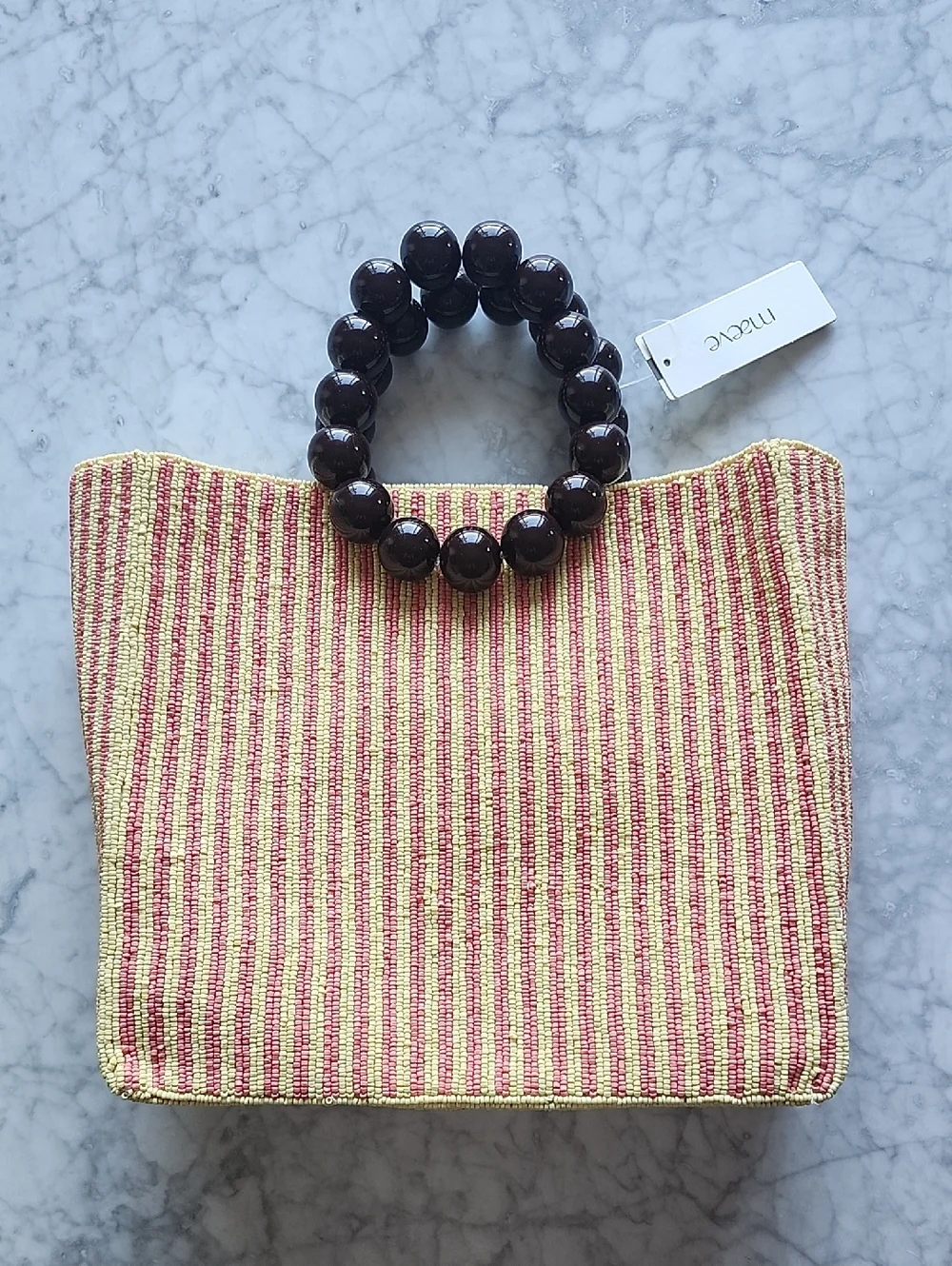 🌼 NWT Anthropologie palm tree themed beaded purse - Picture 5 of 5